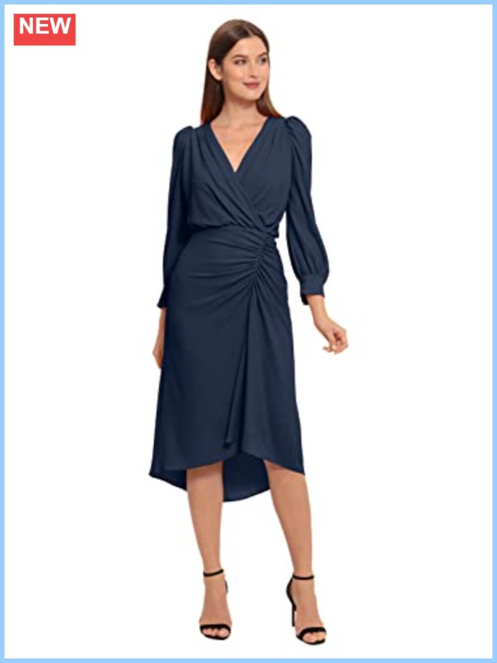 Maggy London Women's Dresses Long Sleeve Catalina Crepe Dress Workwear Event